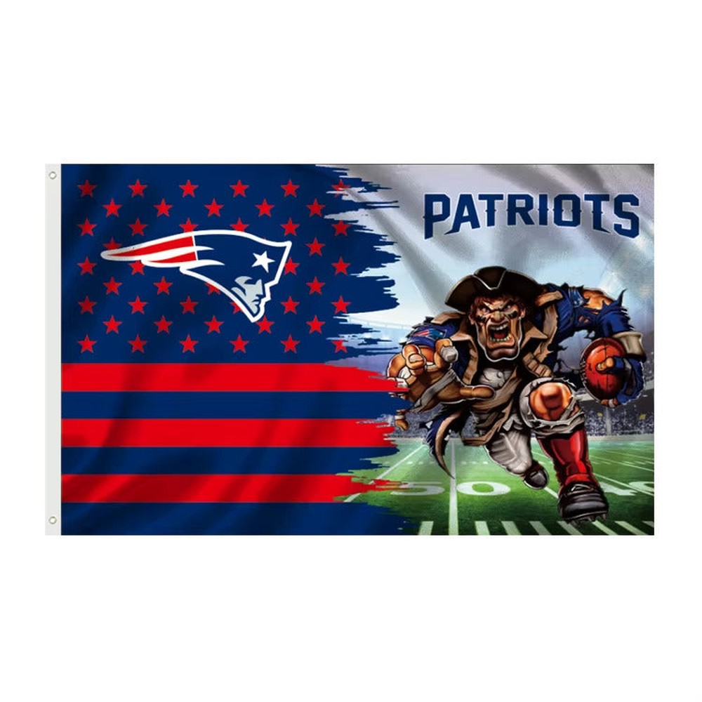 New England Patriots 3' X 5' Graphic Flag Banner With Grommets New! Sports Mem, Cards & Fan Shop:Fan Apparel & Souvenirs:Football-NFL Style Your Walls